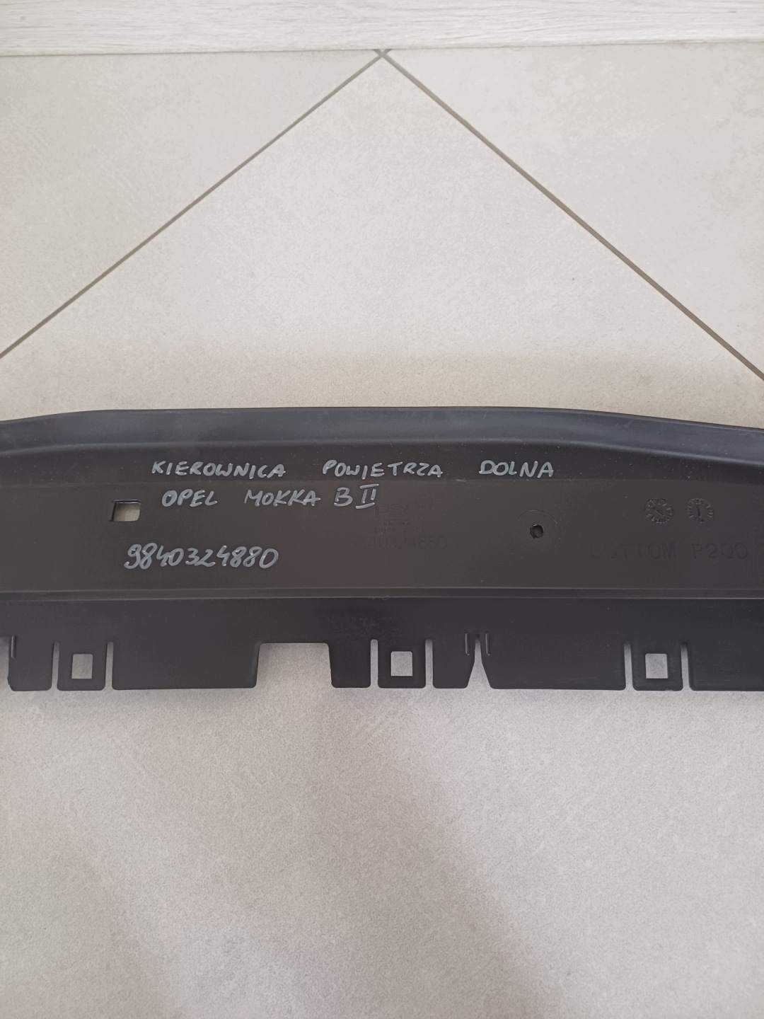 luftansaugkanal untere OPEL MOKKA B II 9840324880