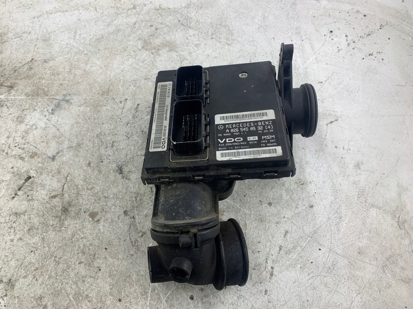 MERCEDES W168 1.6 control unit of the engine flow meter A0265450532