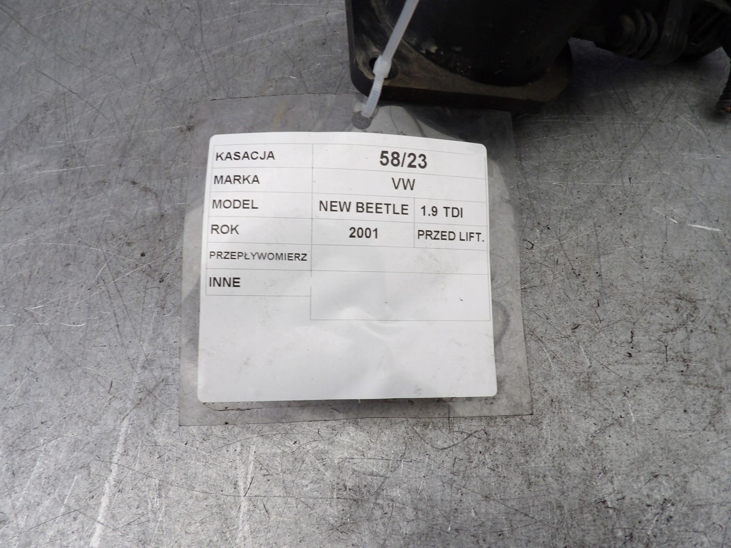 LUFTMASSENMESSER NEW BEETLE 1,9TDI