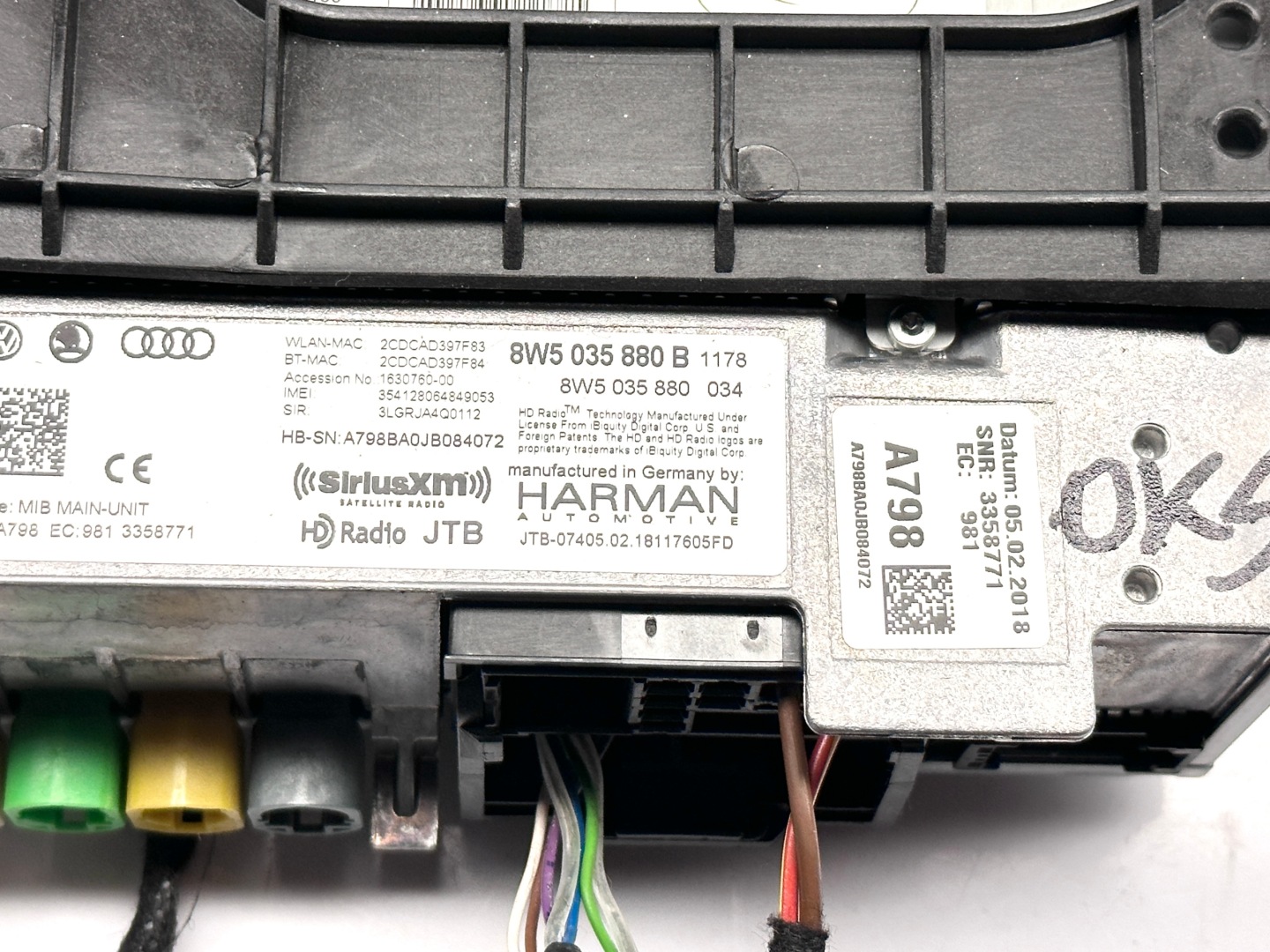 AUDI A4 B9 A5 8W player NAVI STACJA MULTIMEDIALNA CD SIM SD 8W5035880B