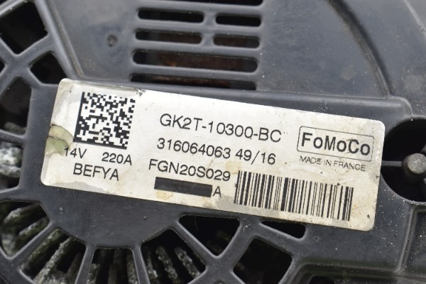Alternator FORD TRANSIT MK8 CUSTOM MK1 2.0 TDCI GK2T-10300-BC