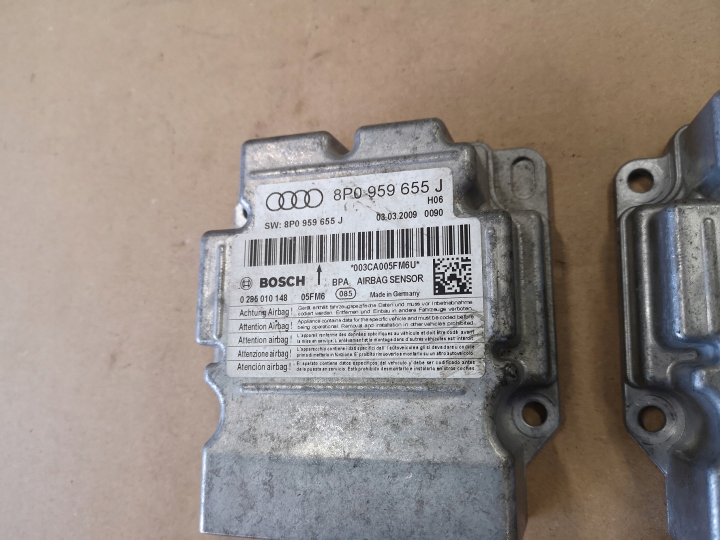 AUDI A3 8P modul SENSOR airbag AIRBAG 8P0959655J
