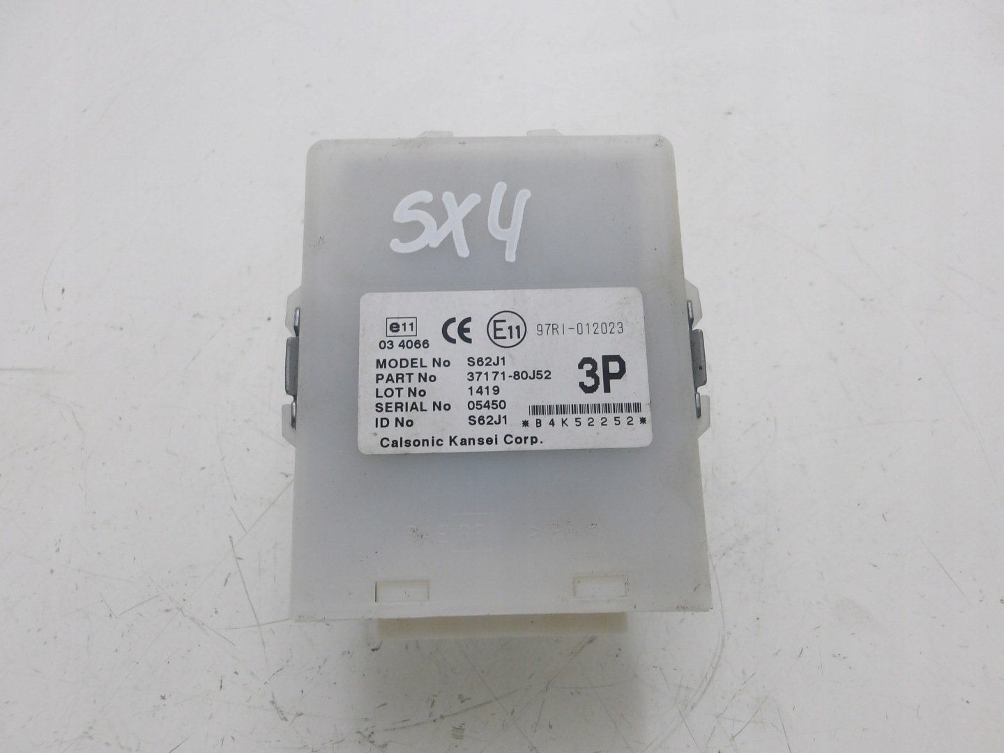 SUZUKI SX4 SEDICI 06-13 module control unit IMMO 37171-80J52