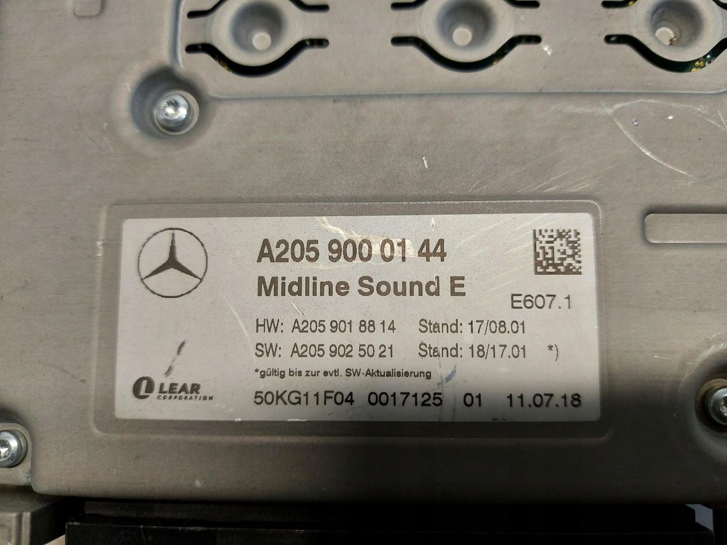 MERCEDES W205 amplifier Audio A2059000144