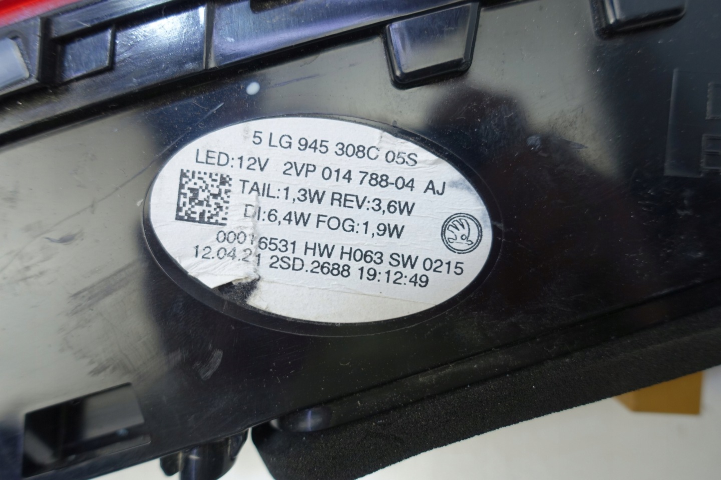 light right rear part right rear SKODA ENYAQ 5LG