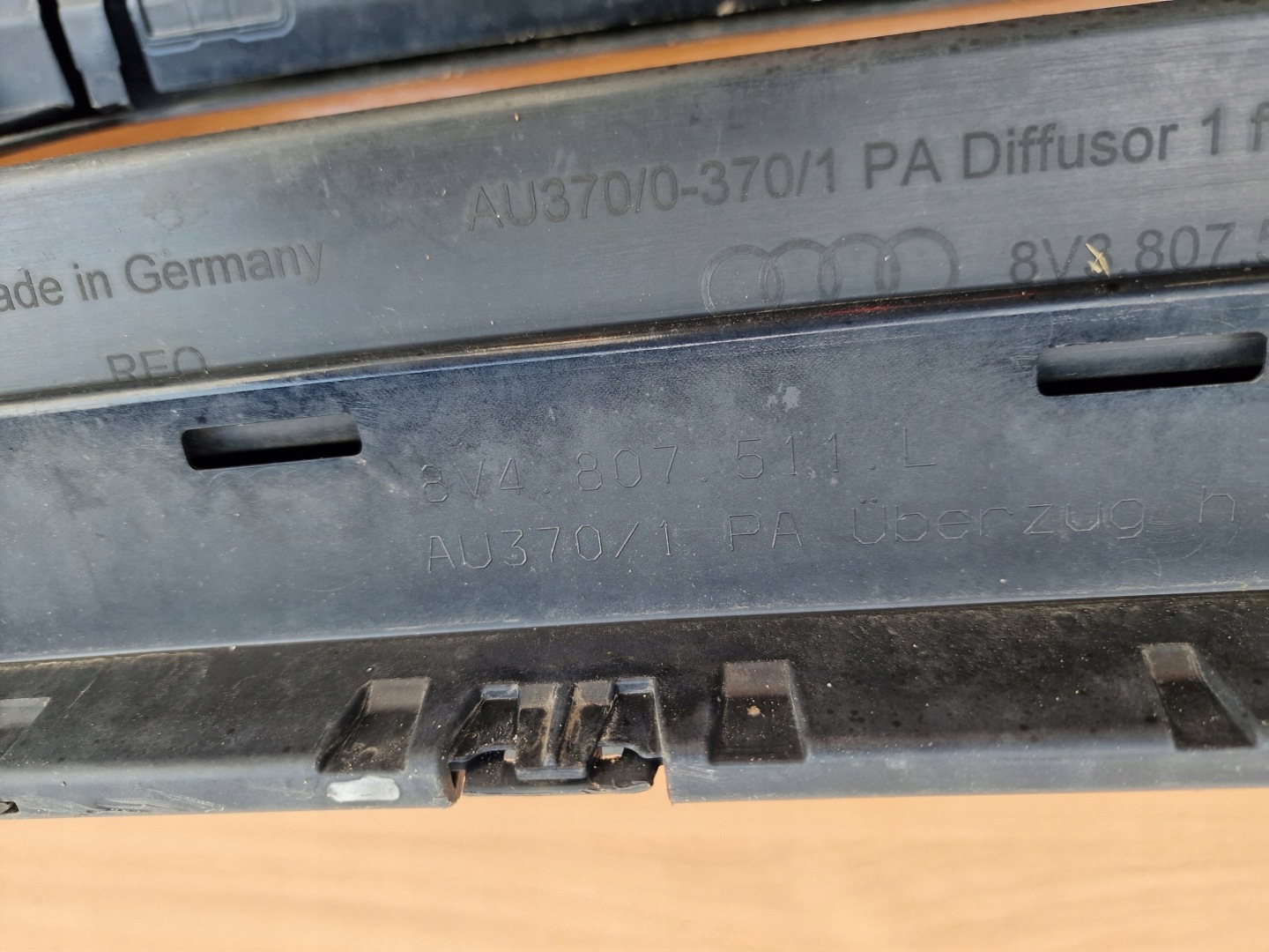 AUDI A3 SPORTBACK 8V4 LIFT bumper rear part + SPOILER