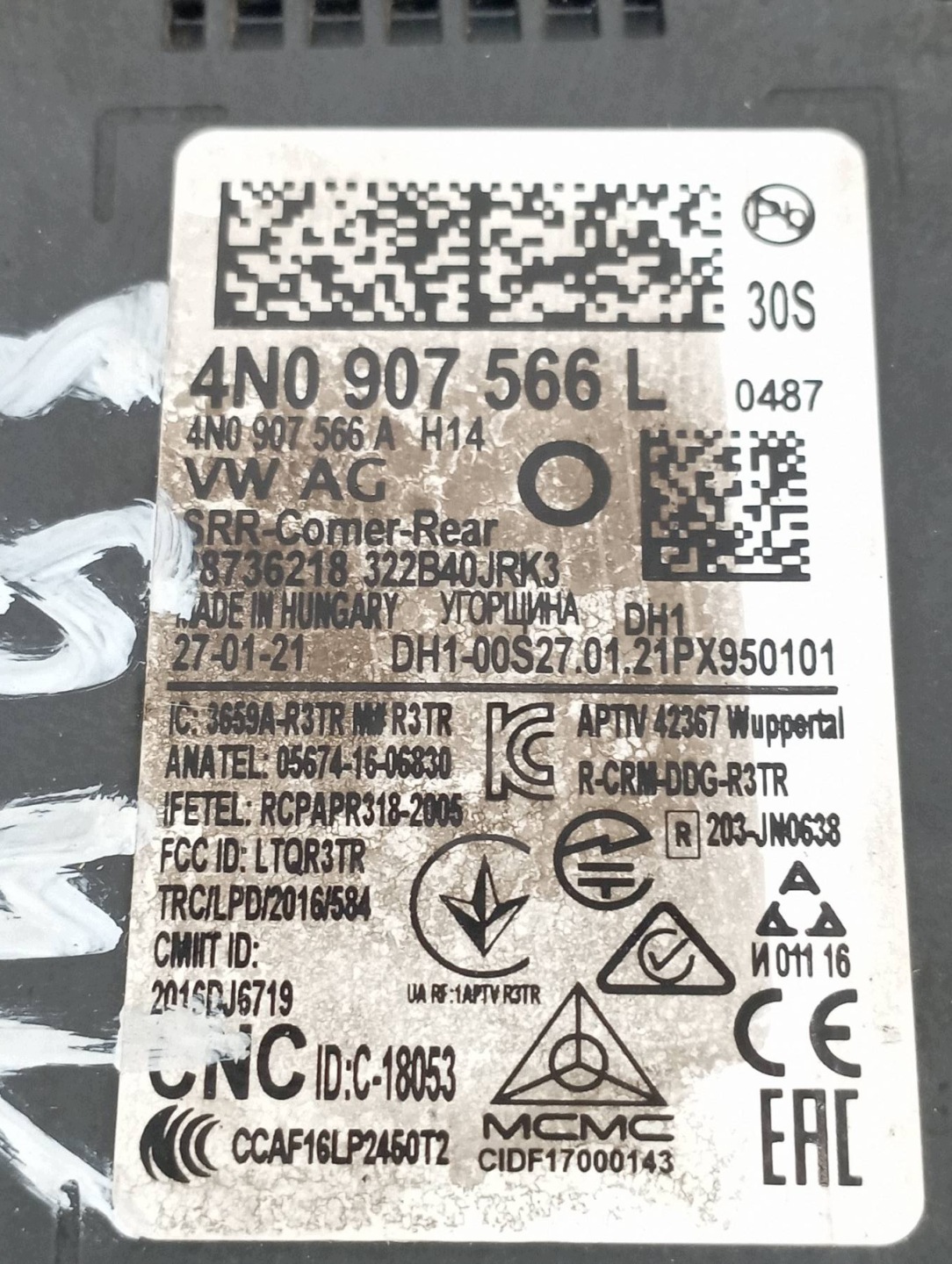 RADAR 499 4N0907566L Audi A6 V (2018-) C8