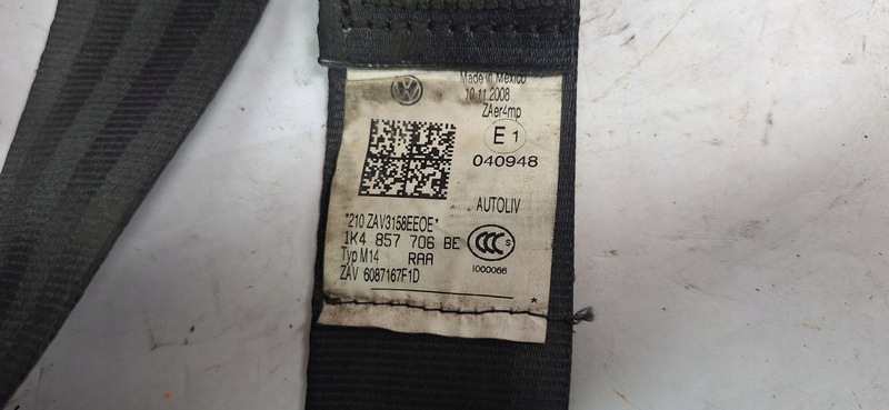 tension belt safety VW GOLF V right front 1K4857706BE