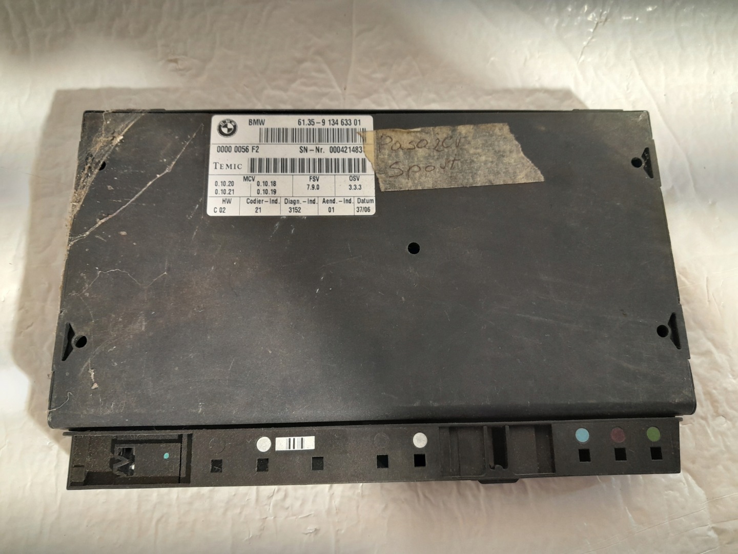 BMW 5 E60 E61 E65 X5 E70 X6 E71 Module Unité de contrôle Siège 9134633