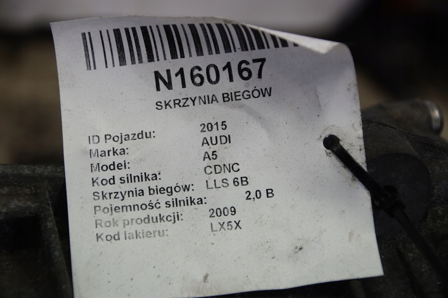 Getriebe LLS 2.0 210 KM AUDI A5