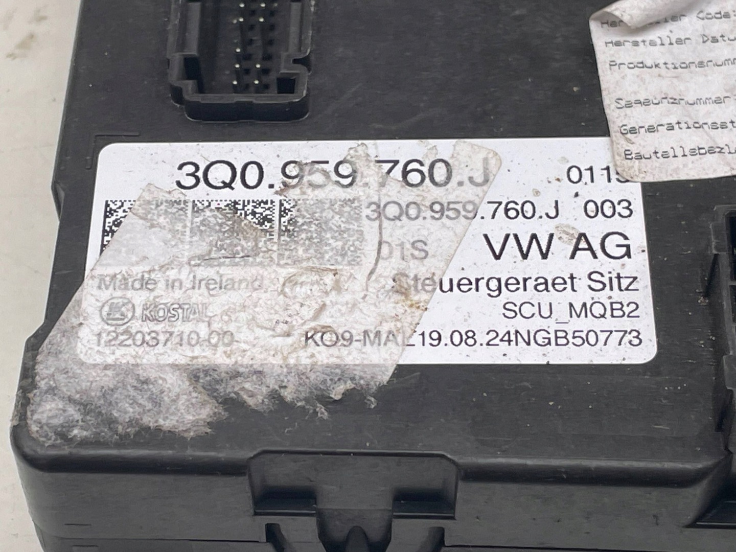 module control unit seat Volkswagen PASSAT B8 3Q0959760J original!!