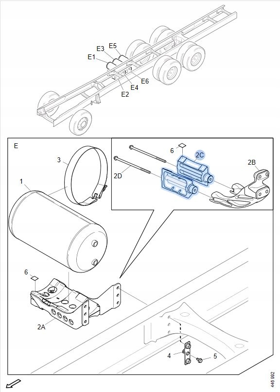 Halter Stütze Behälter luft SCANIA R S P G NGS 2814207 B-B