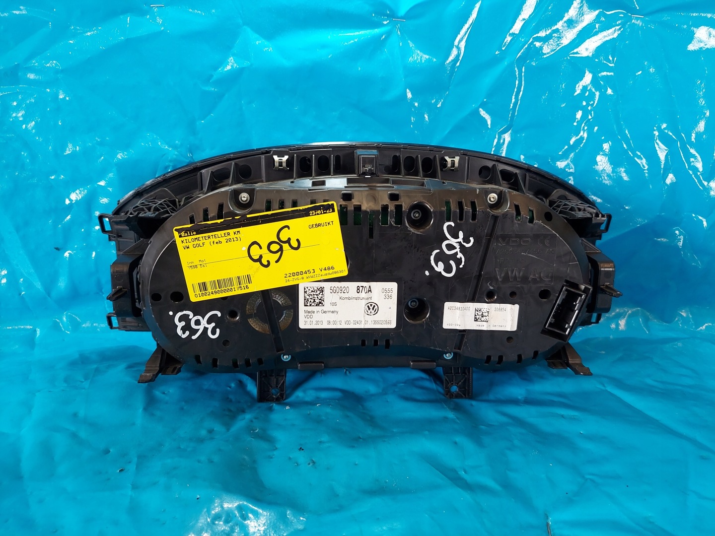 dials clock GOLF VII 1.6 TDI 5G0920870A