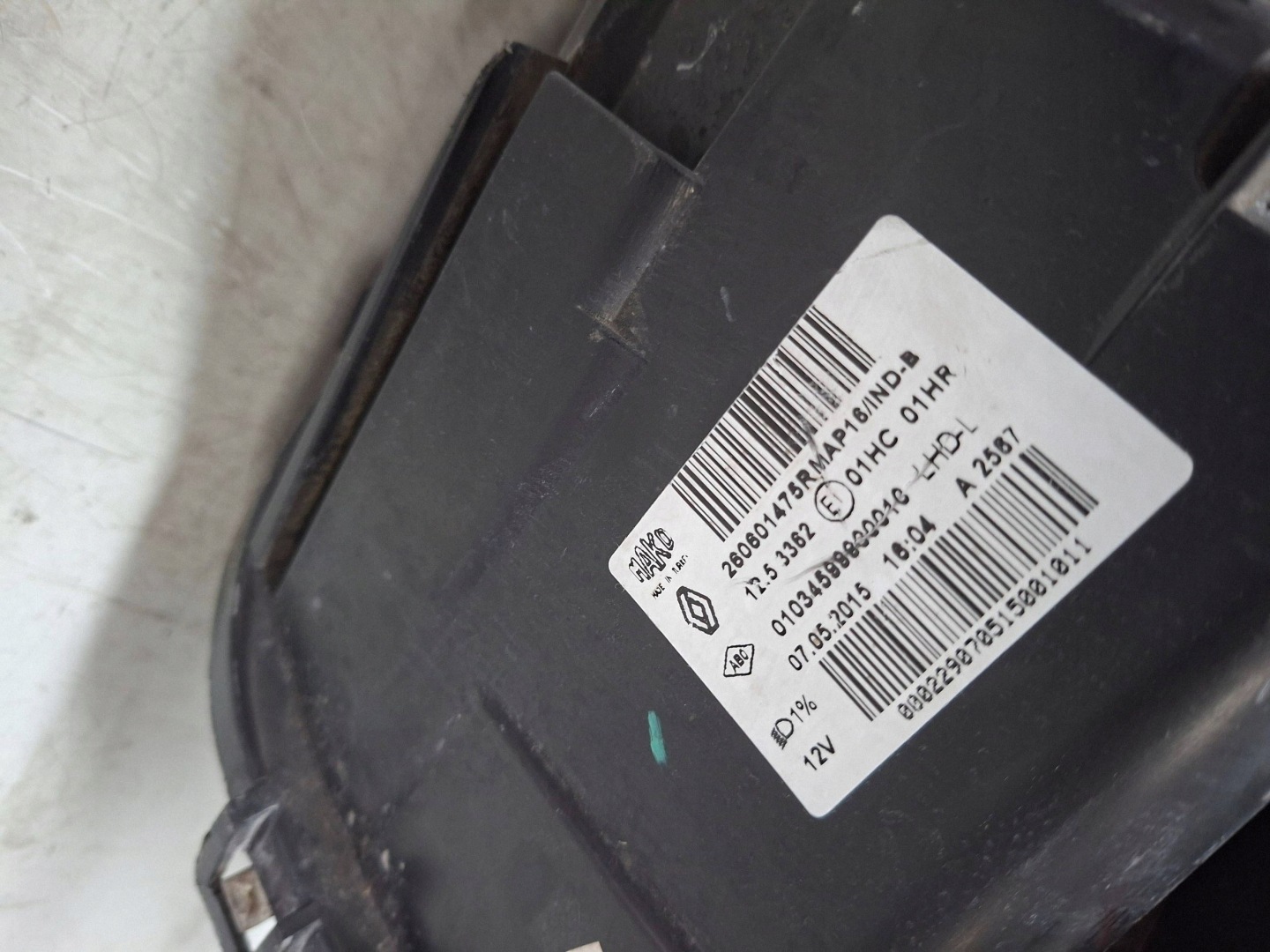 light front left 260601475R RENAULT CLIO IV 2012