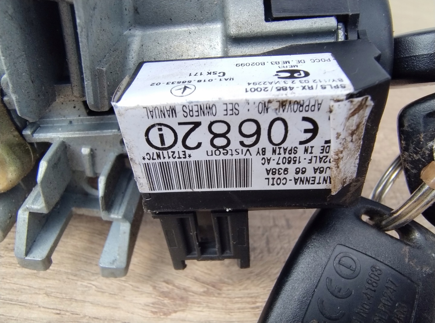 ignition key IMMO MAZDA 2 II DEMIO VP2ALF-15607-AC K69/298