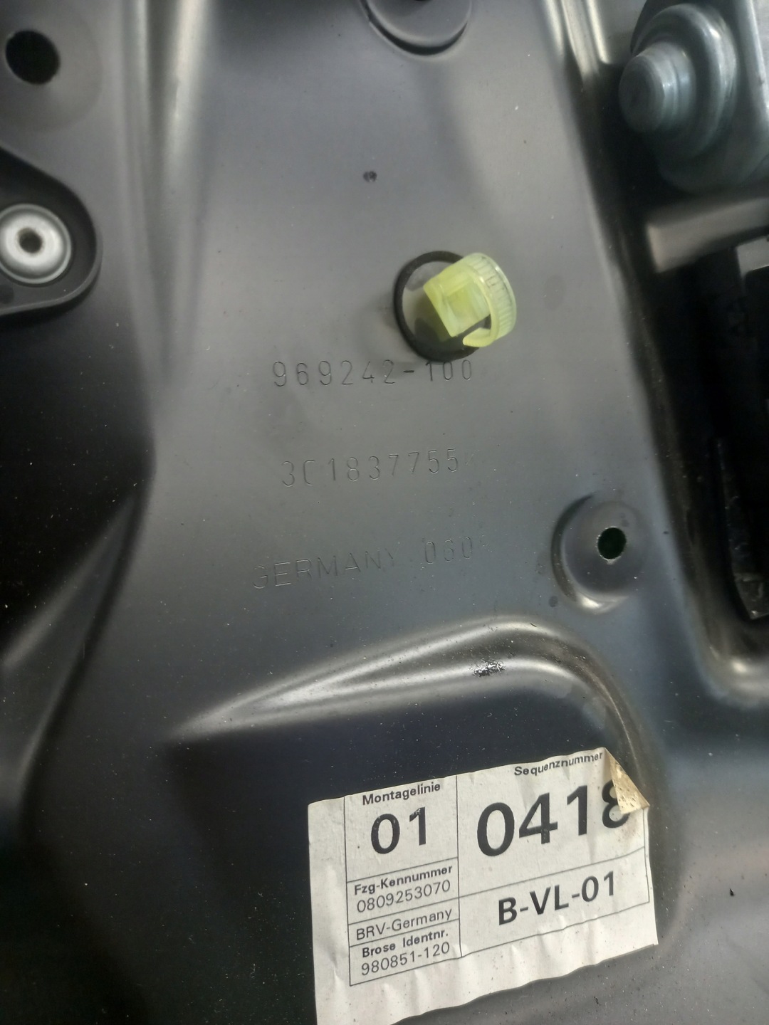 ELE mechanism windows left front VOLKSWAGEN PASSAT B6 3C1837755 1K0959701P