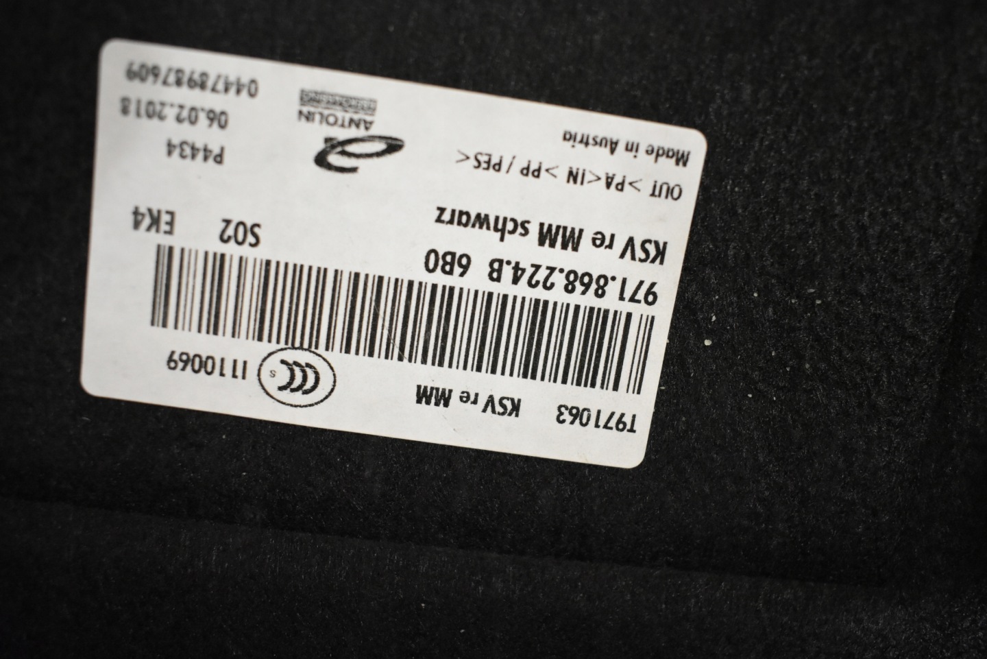 perfect condition side upholstery boot rear right PORSCHE PANAMERA 971 1