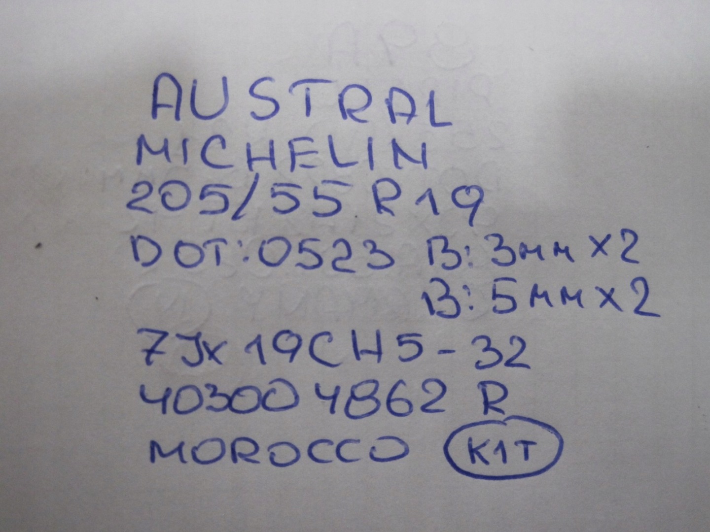 wheels discs tyres RENAULT AUSTRAL R19
