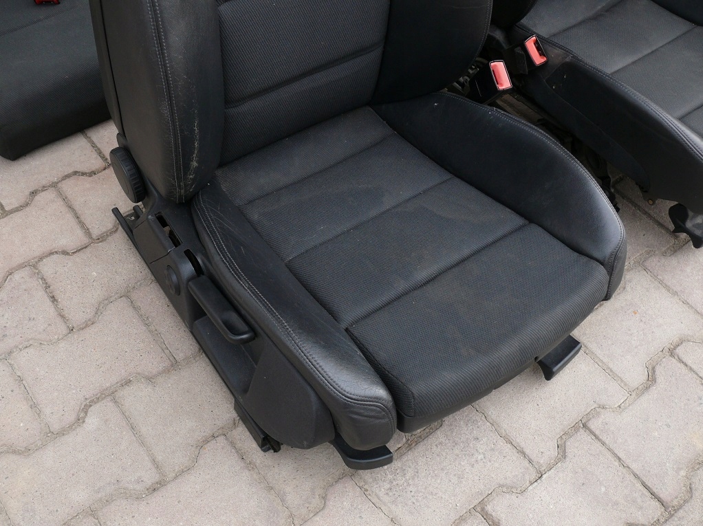 Sitz Sitze links rechts Sitz schwarze Halbleder S-LINE AUDI A6 C6 AVANT 04