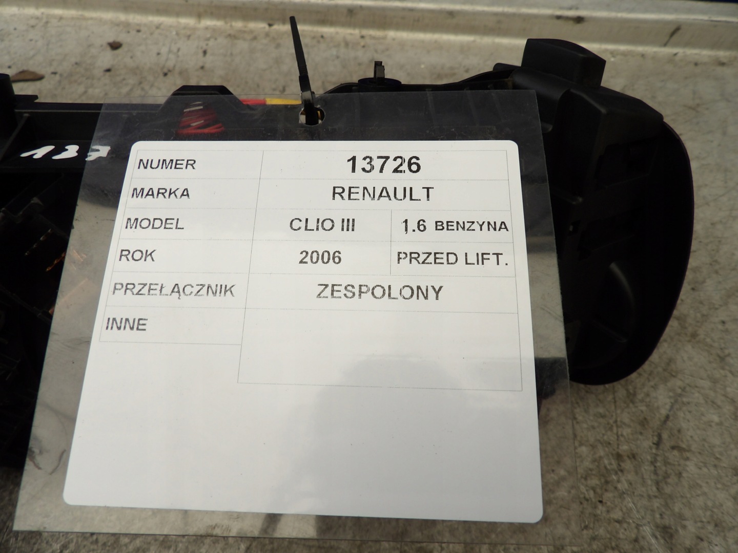Renault Clio III DEVIO LUCI TERGICRISTALLO TERGI