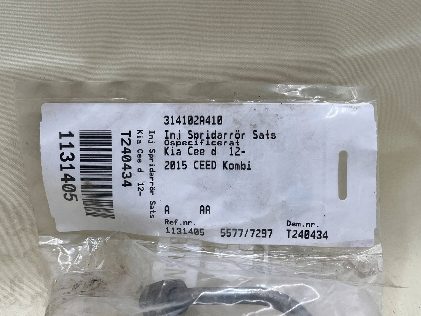 KIA Ceed Tuyaux Pompe d’injection Carburant OEM 314102A410 !J