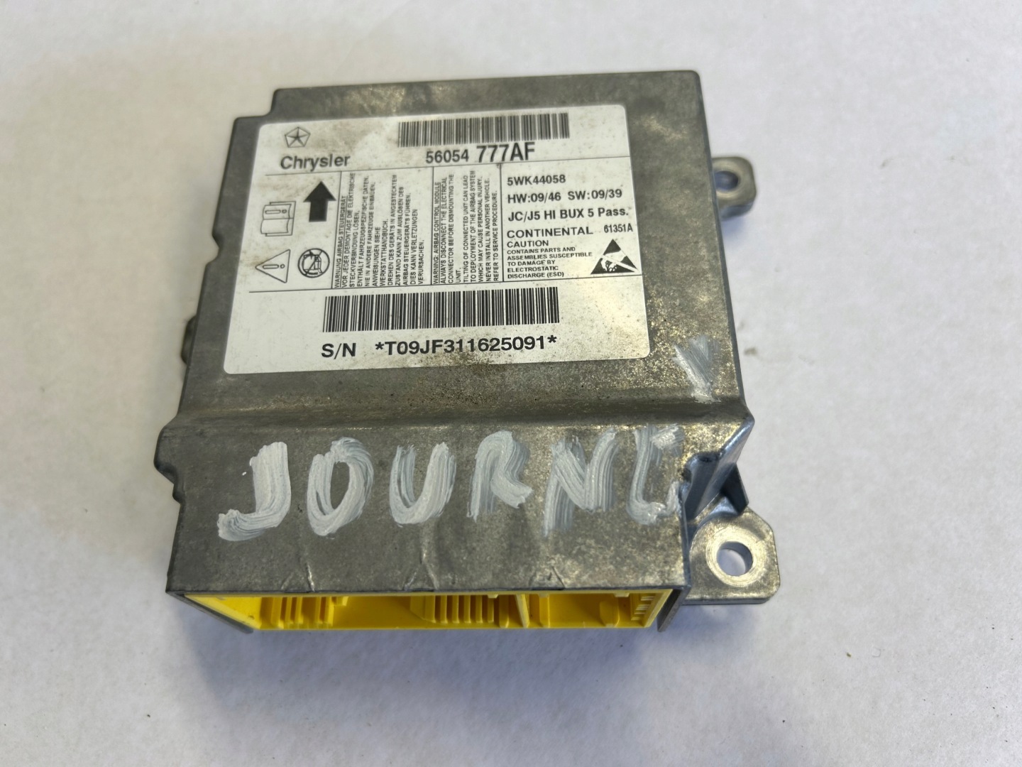DODGE JOURNEY Module SENSOR AIR BAG 56054777AF