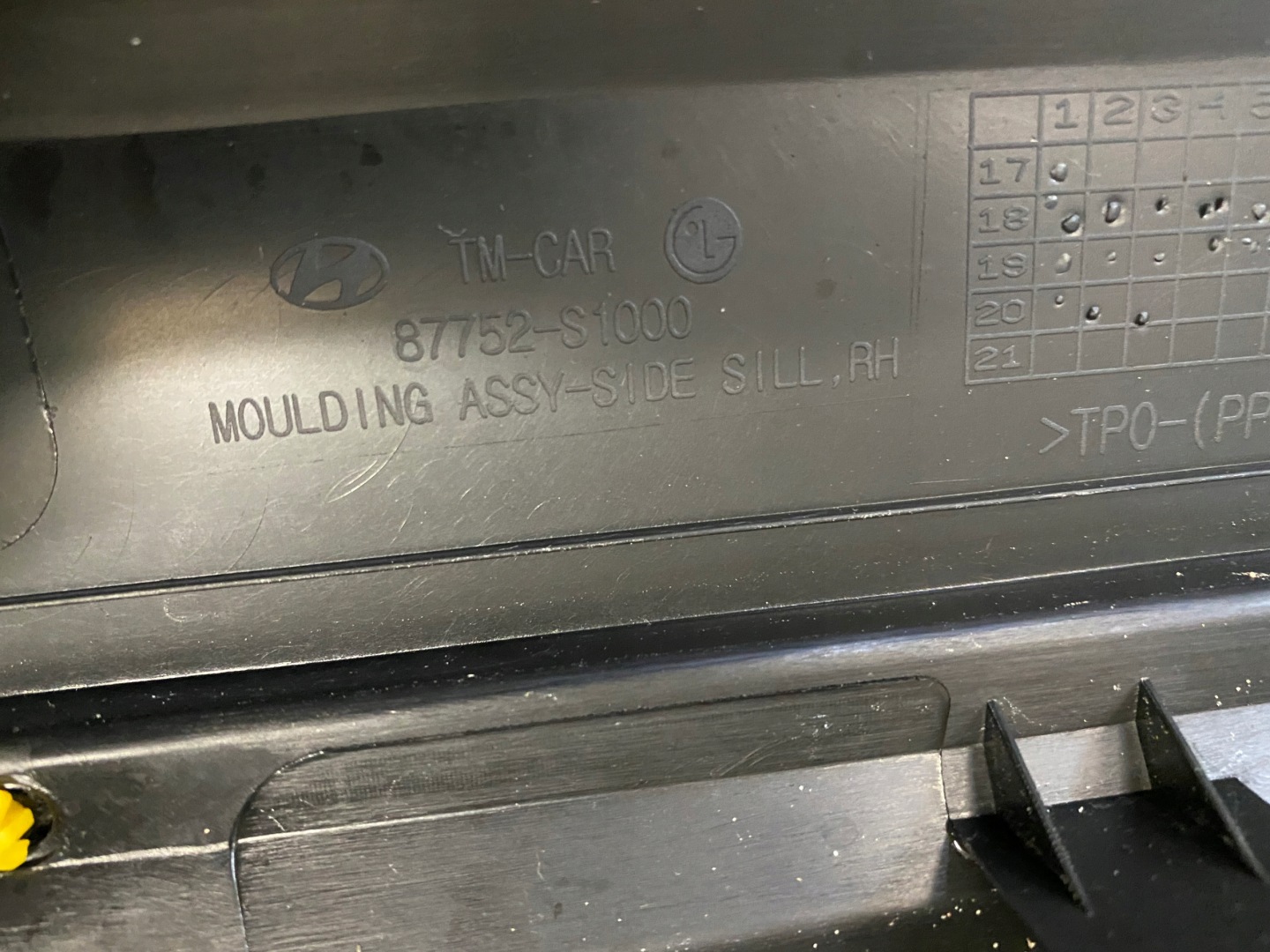 HYUNDAI SANTA FE IV moulding threshold threshold right