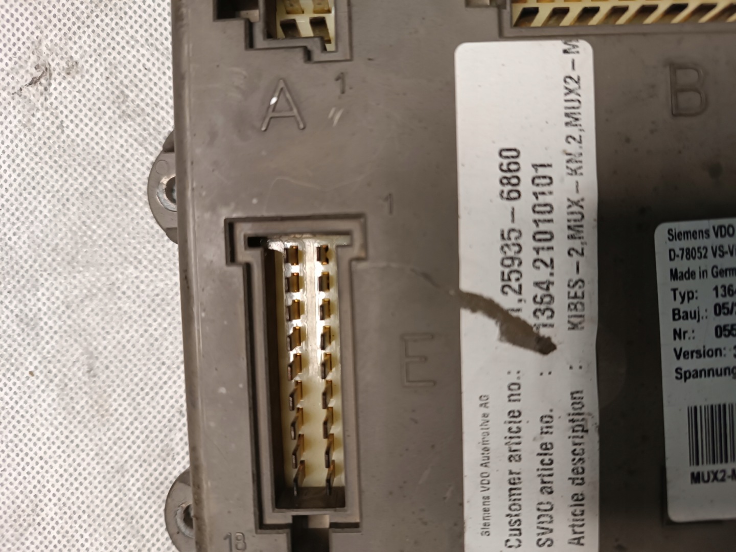 MAN NG 363 AUTOBUS control unit MUX2-M 1364.21010101