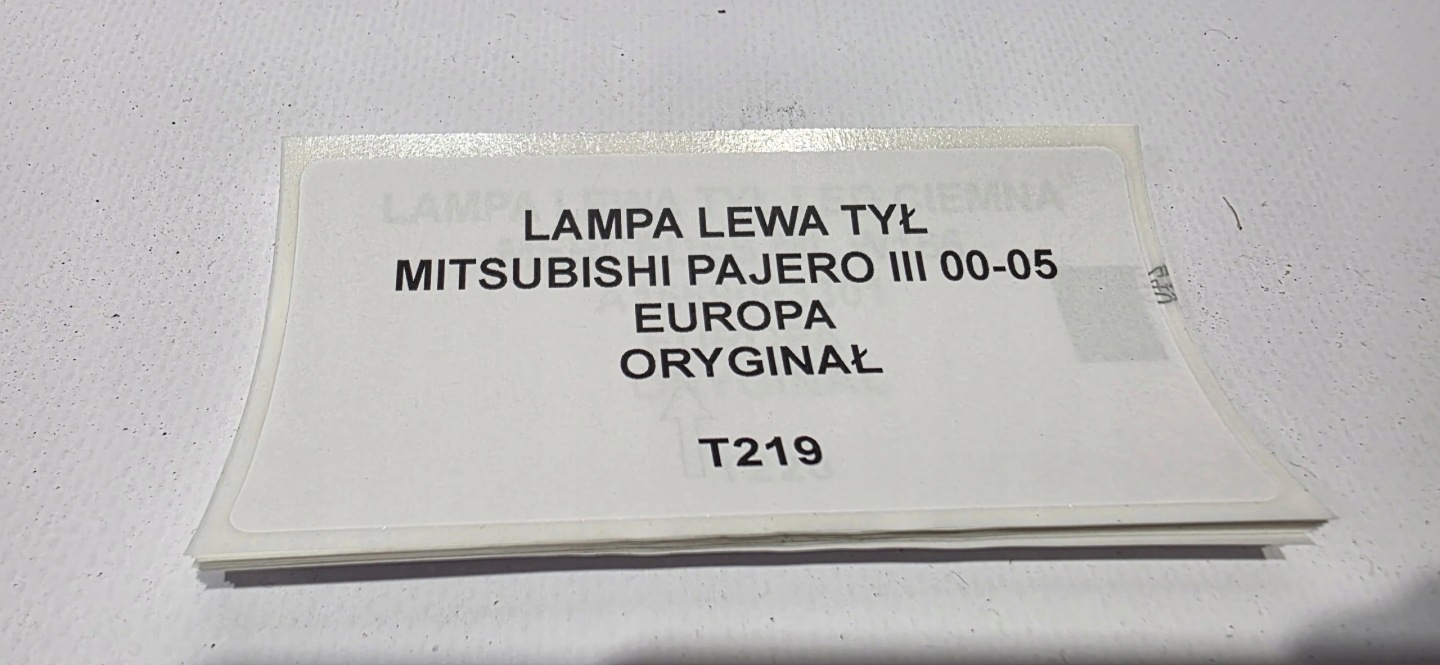light left rear part MITSUBISHI PAJERO III 00-05 original EUROPA