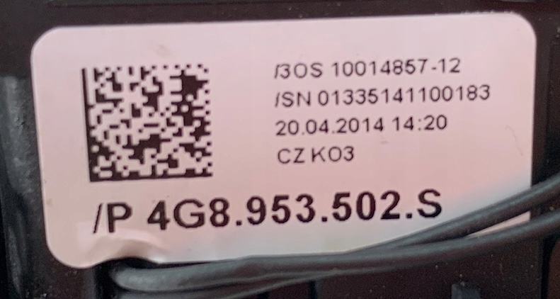 AUDI A6 4G C7 4G8 PAJAK DEVIO LUCI DEVIO DEVIO LUCI TERGICRISTALLO TERGI 4G8953502S