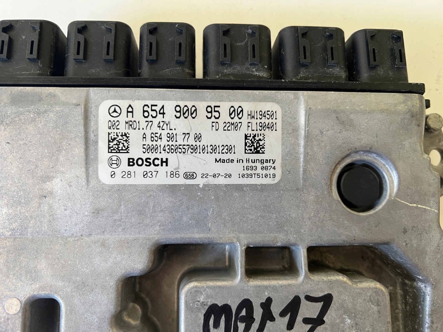 MERCEDES SPRINTER 2.0 CDI A6549009500 A6549017700 0281037186 computer ECU