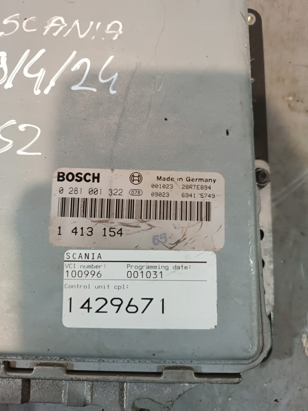 control unit SCANIA 0281001322 1383003 0 281 001 322