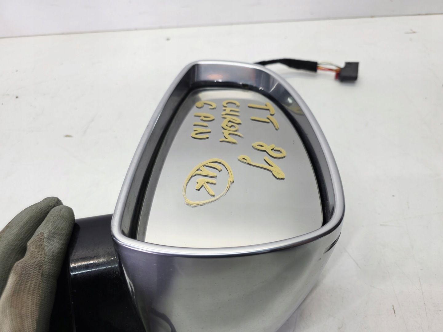 mirror exterior left front CHROM AUDI TT TTS 8J 6 PIN UK