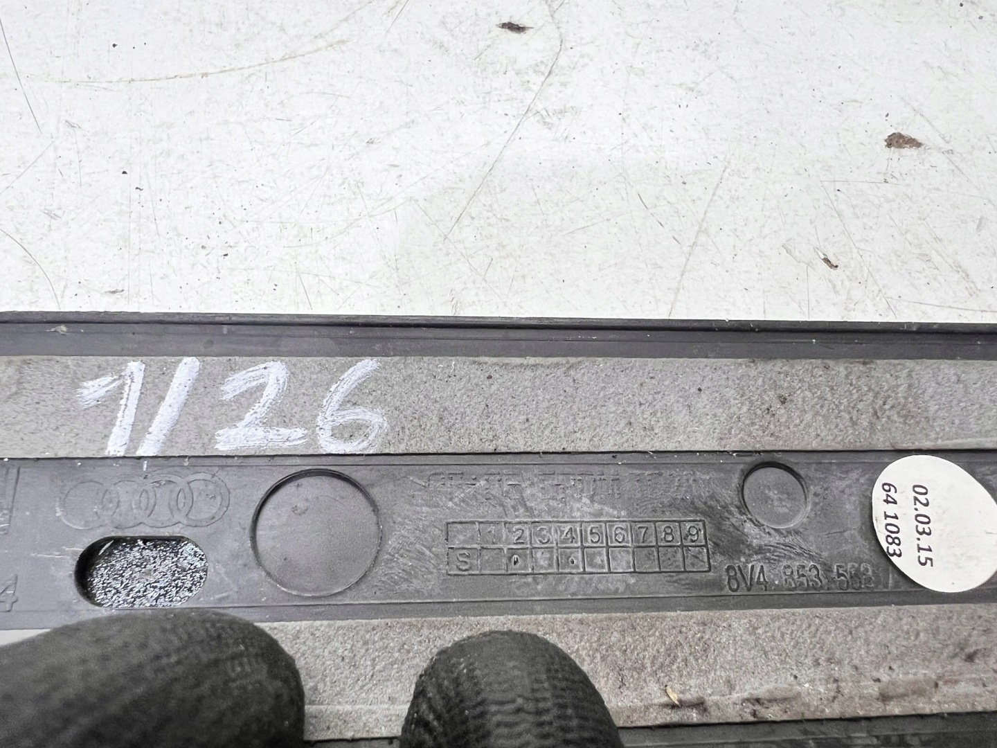 moulding threshold right rear part AUDI A3 8V4 SPORTBACK 8V4853558A 1/26
