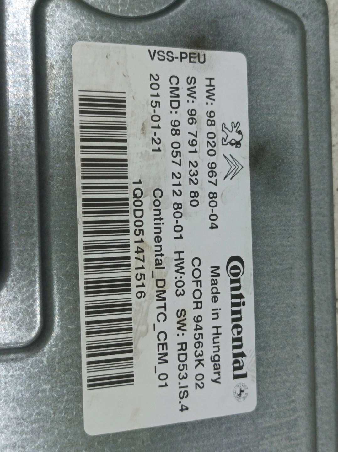 modulo START STOP 9802096780 Citroen DS4 e (2010- )