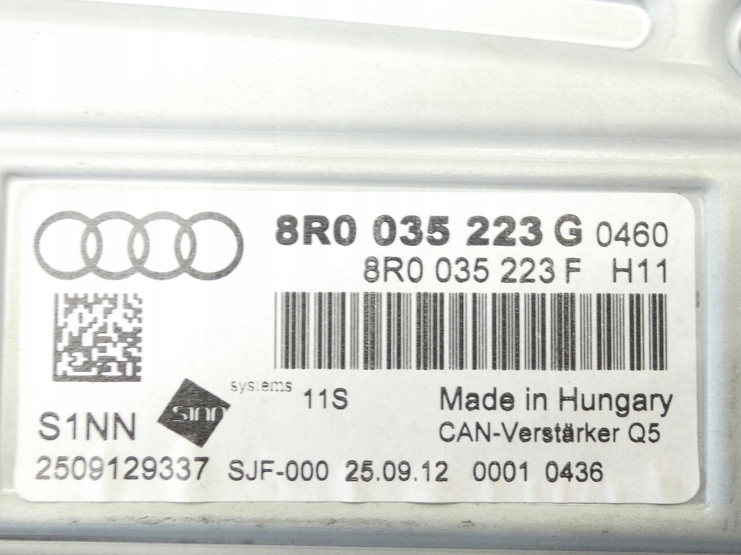 amplifier RADIA module AUDIO AUDI Q5 8R 8R0035223G