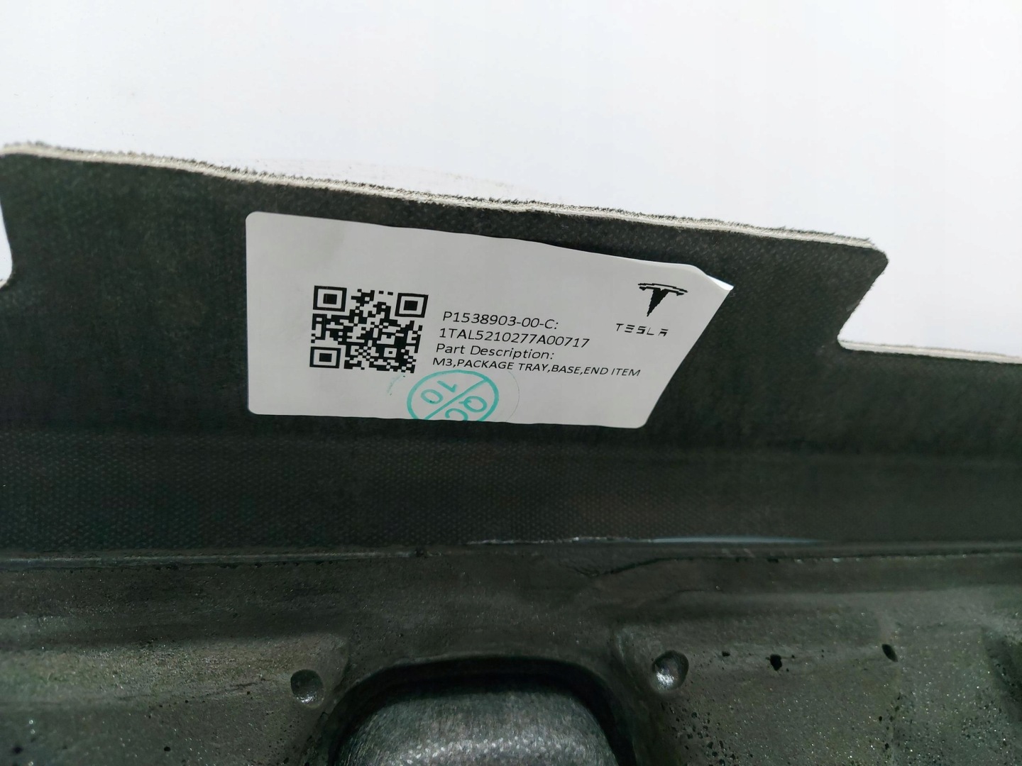TESLA MODEL 3 plato rear part rear black 1538903-00-c