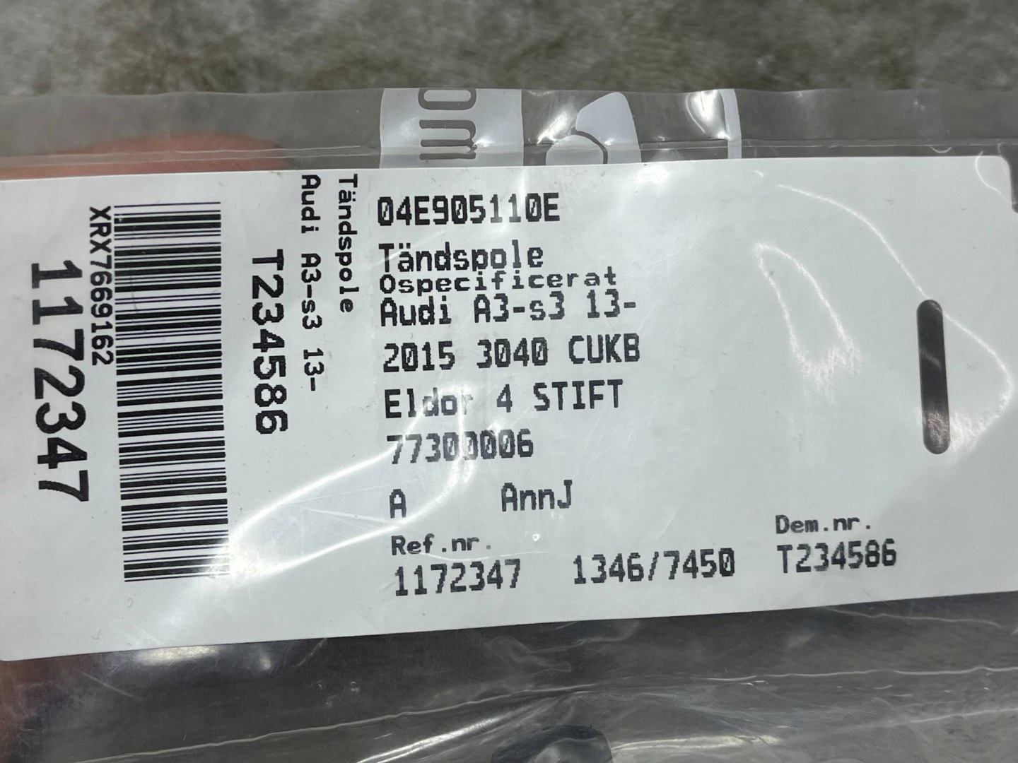 coil ignition 04E905110E VW TOURAN III 5T 1.4 TSI !J