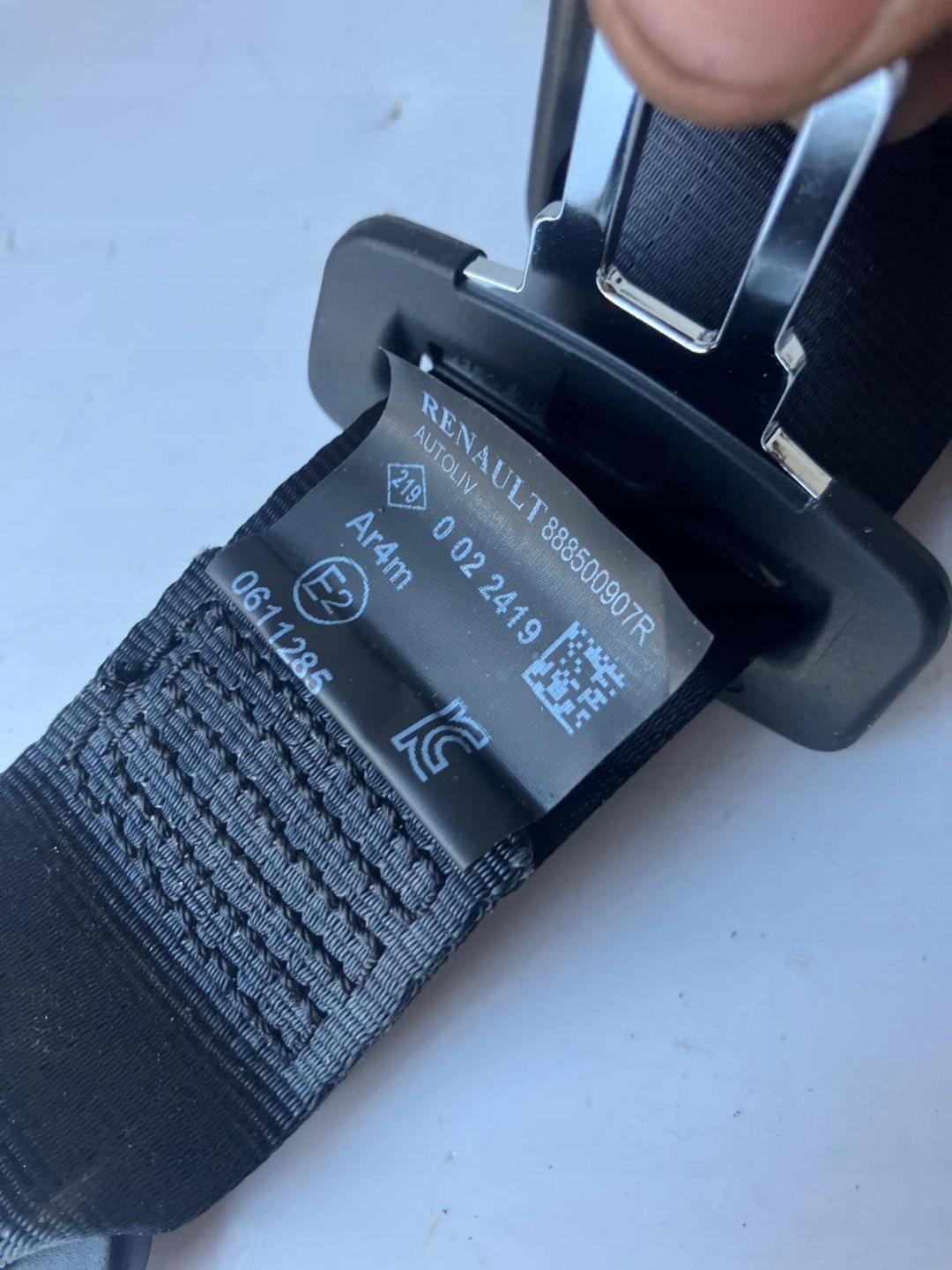 Gurten Sicherheits mitte heck RENAULT ZOE II LIFT schwarzer