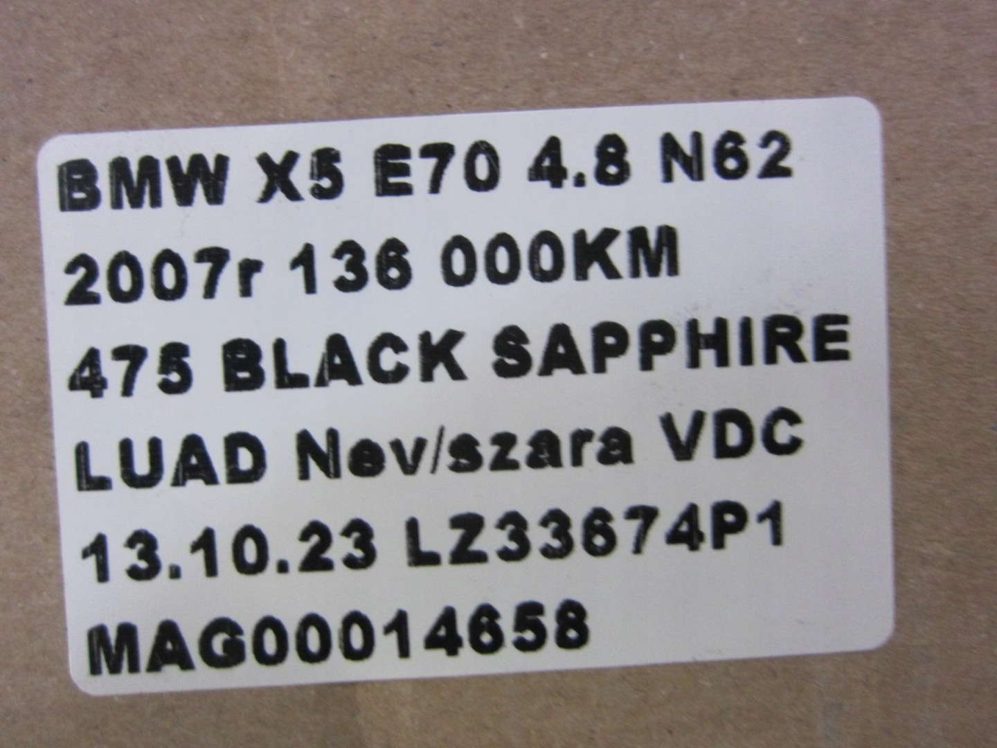 BMW X5 E70 N62 Câblage PRZEWODOW Câblage Électrique Interne EUR 2219928