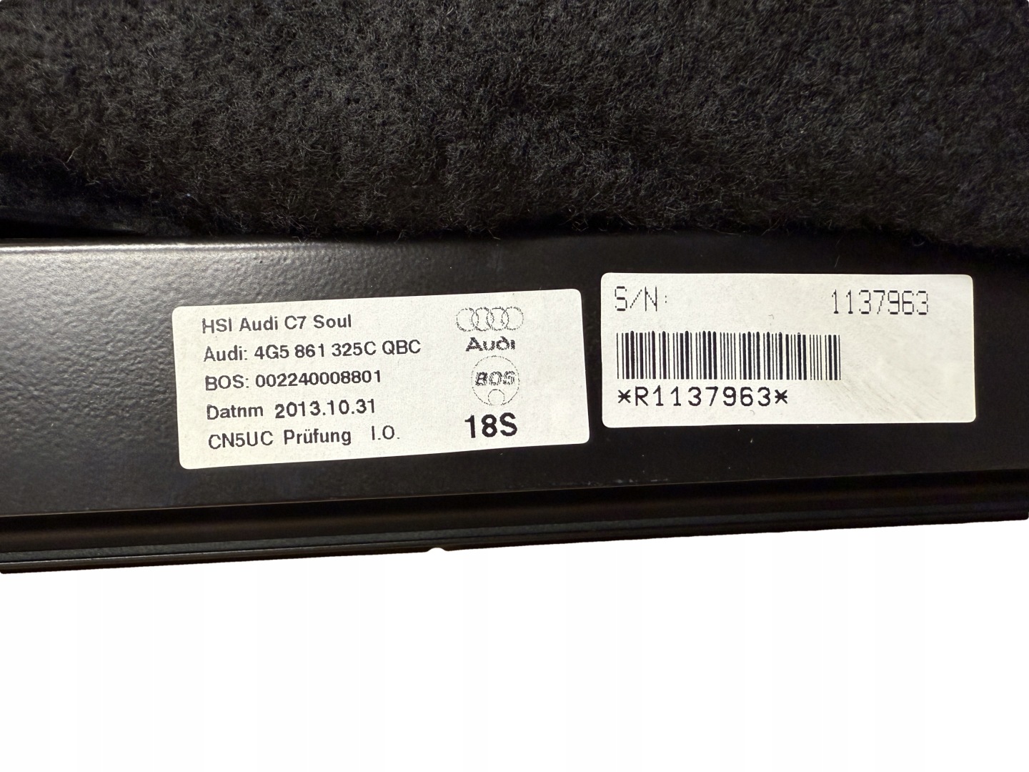 AUDI A6 4G C7 sedan blinds rear electrical 4G5861325C