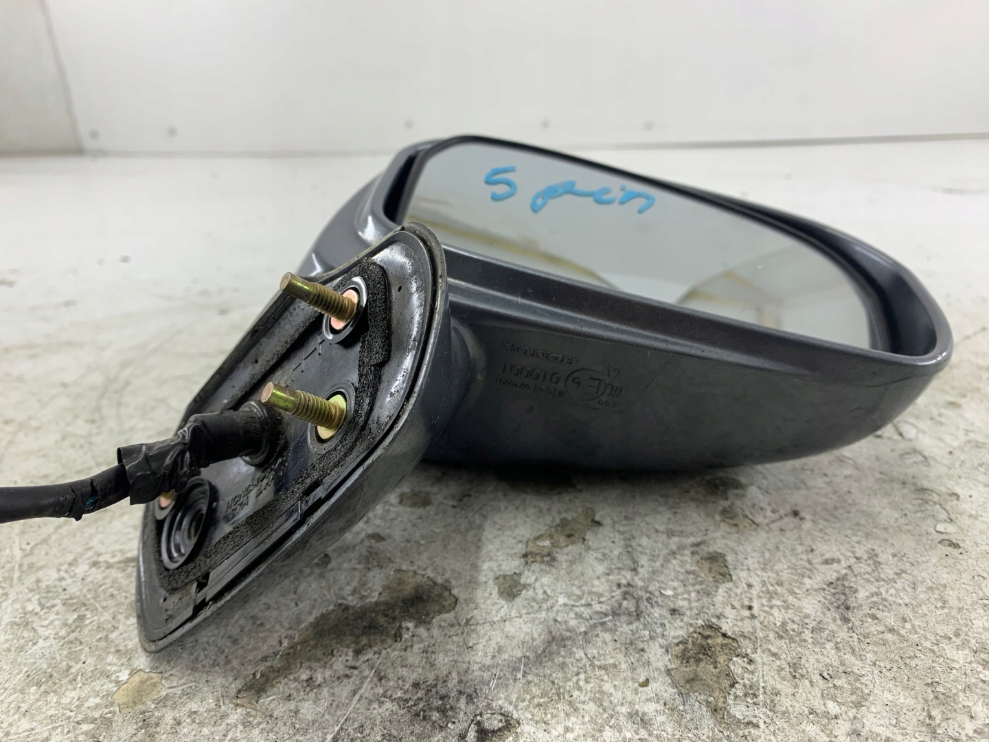 HONDA STREAM and LIFT mirror right 5 PIN silver