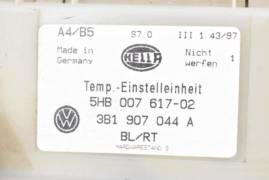 control panel air conditioning devices KLIMY 3B1907044A VW PASSAT B5 96-00
