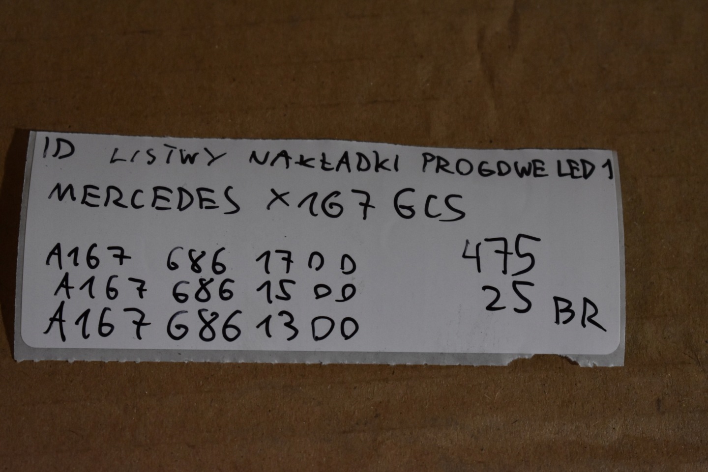 IDEALNE mouldings caps threshold LED MERCEDES X167 GLS 1