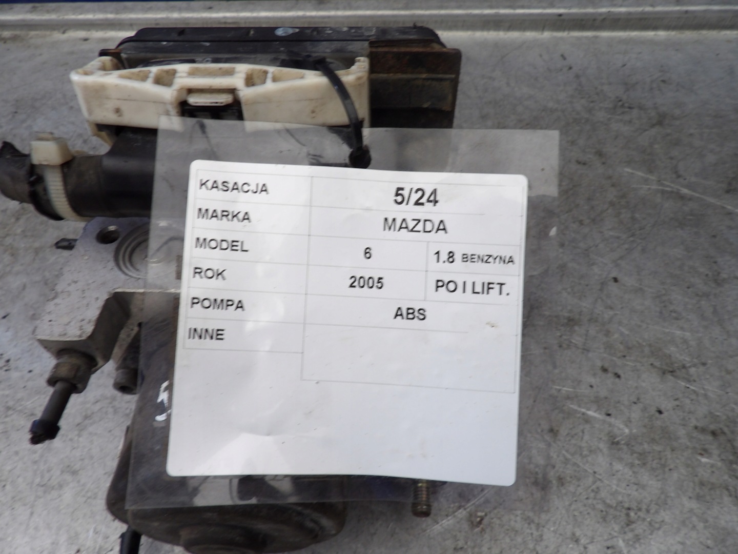 MAZDA 6 E POMPA ABS 1,8B 437-0764 2067141