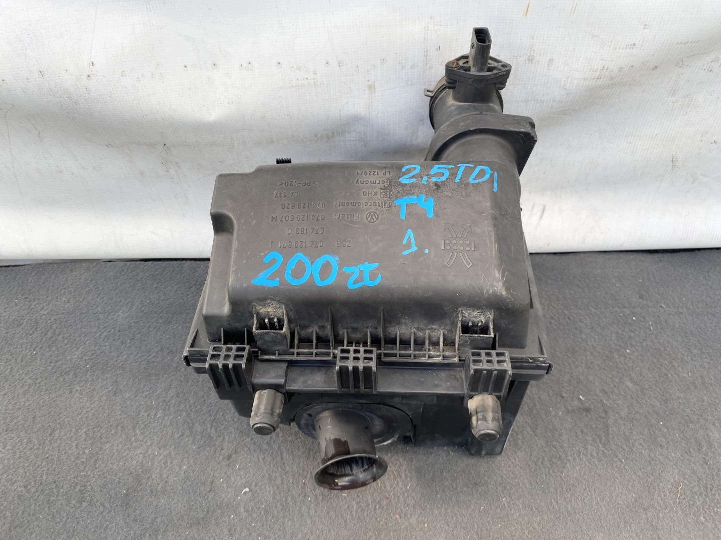 VW TRANSPORTER T4 96- Gehäuse filter luft 2.5 TDI Original 074129607N