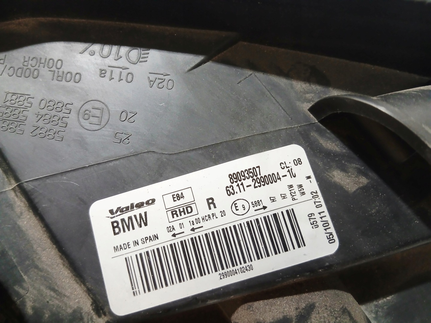 light right front front BMW X1 E84 ANGLIK 2990004