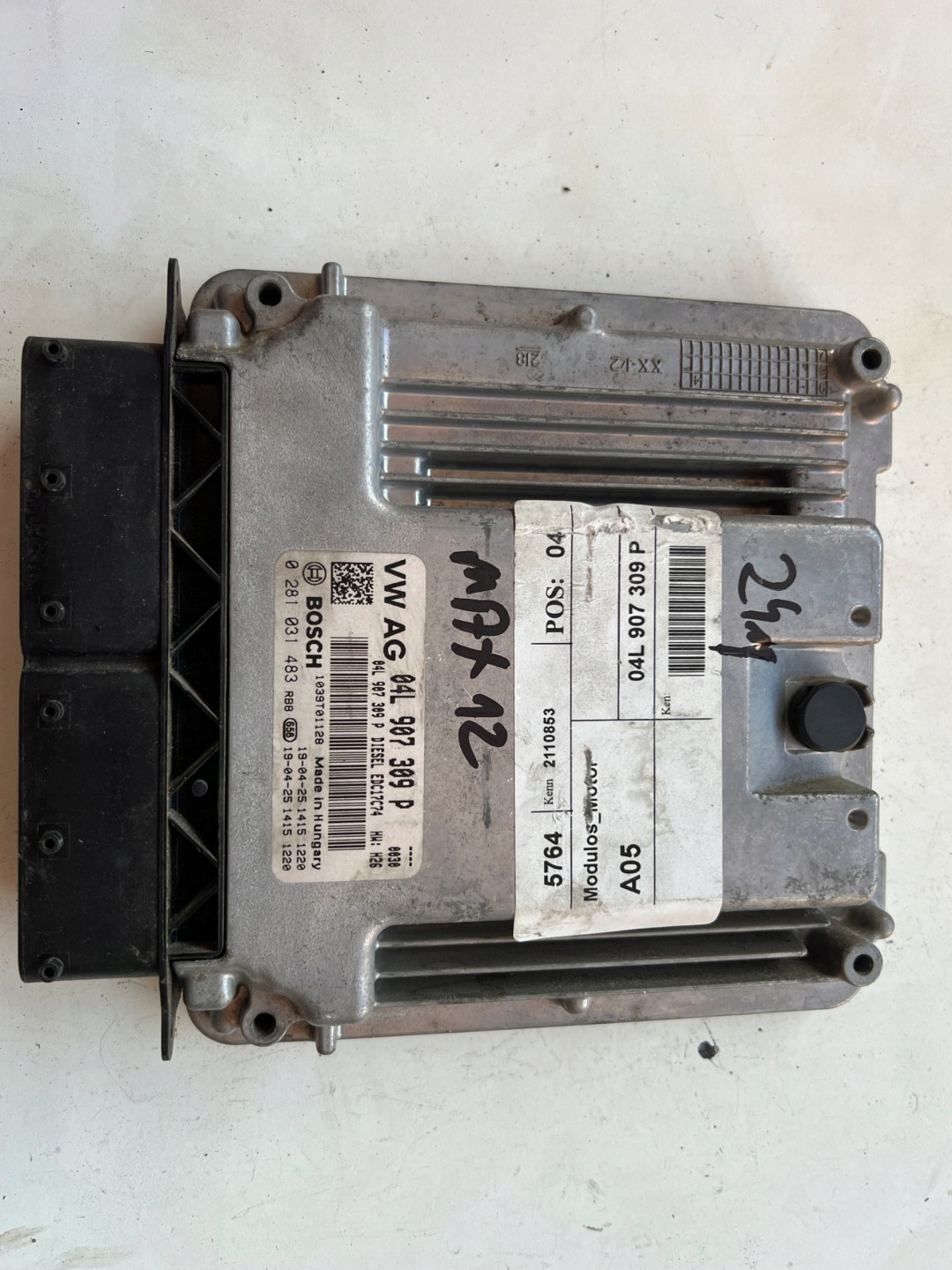 VW T-ROC DFGA 2.0 TDI 04L907309P 0281031483 EDC17C74 computer Originale