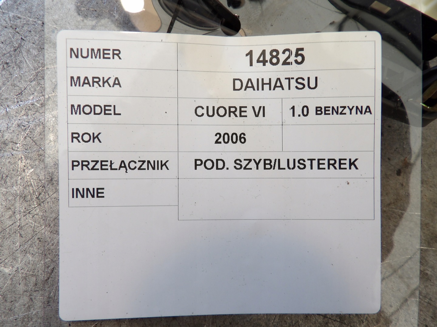 Daihatsu Cuore VI window control switch, of mirrors 514936