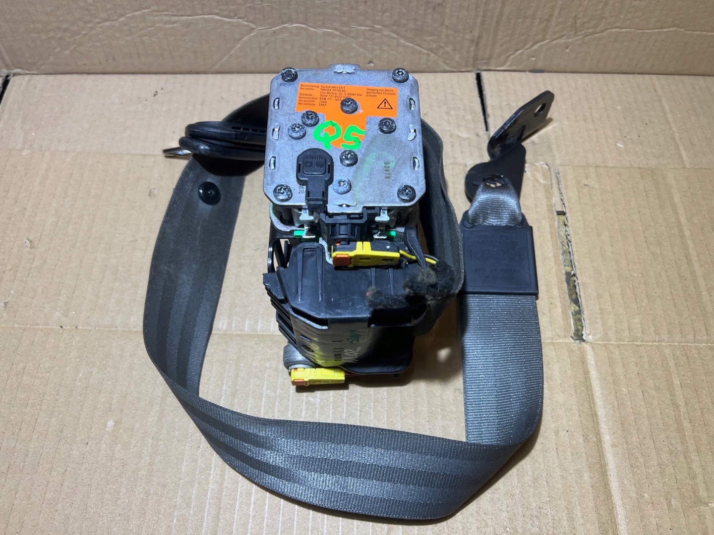 AUDI Q5 8R tension belt safety right front right front grey 8R1857706B